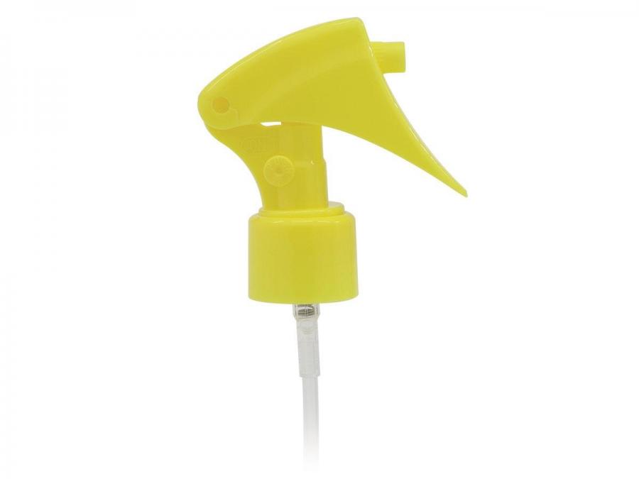 24-410 Yellow Smooth PP Plastic Mini Trigger Sprayer-Lock Button-4 9/16 in. DT