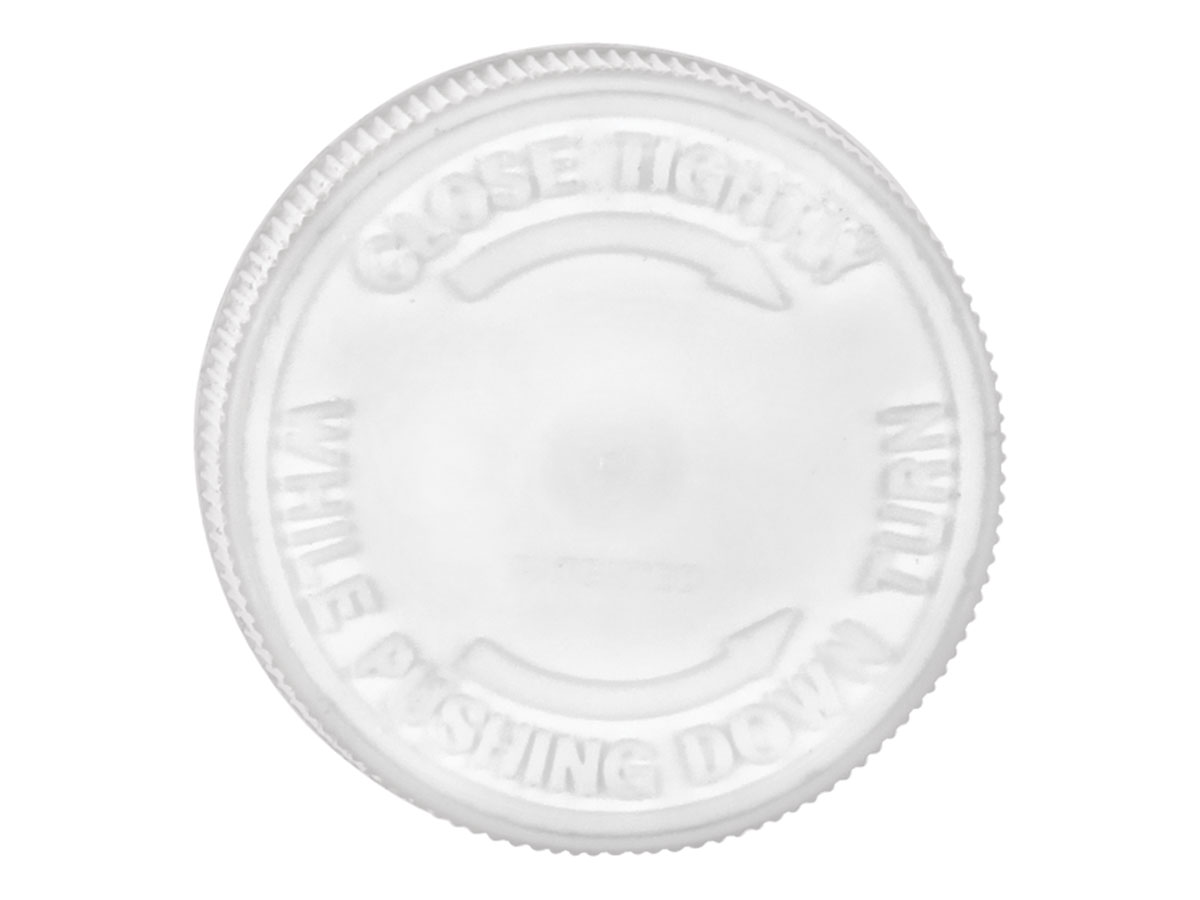 38-400 White CRC Ribbed Non Dispensing PP Bottle-Jar Cap-Foam Liner