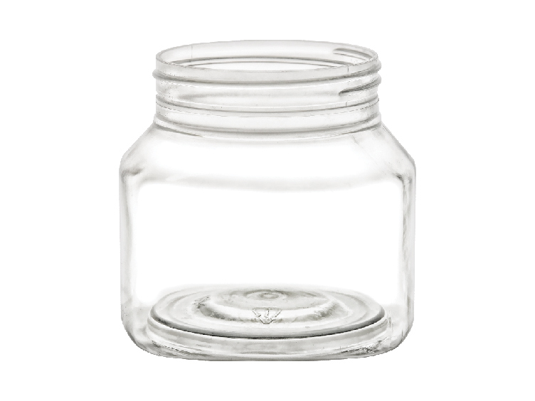 12 oz clear PET plastic single wall jar with 89-400 neck finish, 25 Pack  (12 oz, Gold)