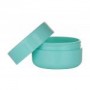 2 oz. Green Seafoam Double Wall 70MM Round PP Plastic Jar w/ Green Seafoam Lid-Plug Seal 