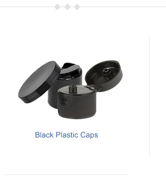 BLACK PLASTIC BOTTLE-JAR CAPS