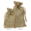 3x4 in. Natural Burlap Bag-Draw Sting (1 dz. to pk.)