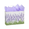 16 in. x 6 in. x 12 in. Large (Vogue) Lavender Fields Paper Gift Bag 100% Recycled VOLUME DISCOUNTS