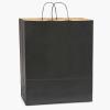 16 in. x 6 in. x 19.25 in. Black XLarge Paper Gift Bag-Queen