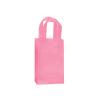 Small (Rose) Blazing Pink Plastic Frosted Gift Bag (5.5 in. x 3.25 in x 8 in) 100% Recycled VOLUME DISCOUNTS