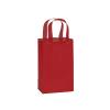 Small (Rose) Red Plastic Frosted Gift Bag (5.5 in. x 3.25 in x 8 in) 100% Recycled VOLUME DISCOUNTS