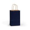 Blue Dark Small (Rose) Paper Kraft Gift Bag (5.5 in. x 3.25 in. x 8 in.) 100% Recycled
