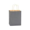 Charcoal Gray Medium (Cub) Paper Kraft Gift Bag (8 in. x 4.75 in. x 10 in.) 100% Recycled