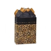 8 in. x 4.75 in. x 10 in. Medium (Cub) Gold-Black Leopard Safari Print Bag 100% Recycled VOLUME DISCOUNTS