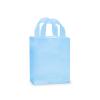 Medium (Cub) Aqua Frosted Plastic Gift Bag (8 in. x 4 in. x 10 in.) 100% Recycled VOLUME DISCOUNTS