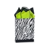 8 in. x 4.75 in. x 10 in. Medium (Cub) Zebra Print Paper Gift Bag 100% Recycled VOLUME DISCOUNTS