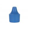 15-415 Blue Ribbed CT Dropper Tip Style PP Plastic Bottle Cap