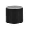 15-415 Black Ribbed CT Bottle Cap-Stipple Top-Foam Liner (Berry)