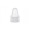 18-410 White Ribbed Non Dispensing Dropper Tip Style PP Plastic Cap VOLUME DISCOUNTS (Surplus)