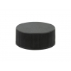 20-400 Black Non Dispensing Ribbed Bottle Cap-F-217 Liner