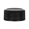 20-400 Black Non Dispensing Ribbed Bottle Cap-Matte Top-Foam Liner (Alcan)