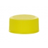 20-400 Yellow Non Dispensing Ribbed Bottle Cap-Stipple Top-F-217 Liner
