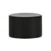 20-410 Black Ribbed PP Plastic Non Dispensing Cap-Matte Top-Foam Liner (Berry)