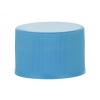 20-410 Blue Turquoise Ribbed PP Plastic CT Cap-Stipple Top-Foam Liner
