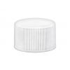 20-410 White Ribbed Non Dispensing Cap w/ Matte Top & HS Liner