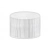 20-410 White Ribbed Non Dispensing CT Cap-Smooth Top-F-217 Liner
