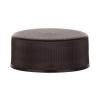 24-400 Brown Ribbed PP Plastic CT Bottle Cap-Stipple Top-HS Liner