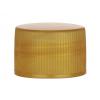 24-410 Gold Rustic Ribbed Non Dispensing PP Plastic Bottle Cap-Smooth Top-Foam Liner