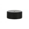 28-400 Black Ribbed PP Plastic Bottle CT Cap-Matte Top-HS Pulp Liner