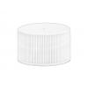 28-410 White Ribbed Non Dispensing PP Plastic Bottle Cap-Foam Liner-Reliable Caps