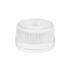 28 mm White CT Bottle Cap- Blue Eva Liner-Tamper Evident Ring
