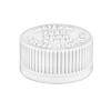 33-400 White CRC Ribbbed Non Dispensing Bottle Cap-PS Liner-Opening Instruct