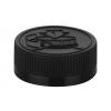38-400 Black Ribbed CRC Continuous Thread PP Bottle-Jar Cap-Vented HS Liner-Open Instruct (MRP)