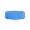 38-400 Blue Ribbed PP Plastic Bottle-Jar Cap-CT-Smooth Top-Liner-less