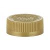 38-400 Gold Ribbed CRC Continuous Thread PP Bottle-Jar Cap-HS Liner-Open Instruct