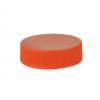 38-400 Orange Ribbed Non Dispensing Liner-less Bottle-Jar Cap-Matte Top (MRP)
