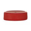 38-400 Red Ribbed PP Plastic CT Bottle-Jar Cap -Matte Top-Pulp-HS Liners