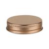 38-400 Rose Gold Ribbed Neck Smooth Top Metal CT Bottle-Jar Cap-Foam Liner