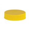 38-400 Yellow Ribbed PP Bottle-Jar Cap-CT-Matte Top-Liner-less