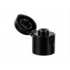 15-415 Black Smooth Flip Top Dispensing PP Plastic Bottle Cap-.125 in. Orifice