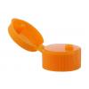 20-400 Orange Ribbed Flip Top Dispensing PP Plastic Bottle Cap-.125 in. Orif-HS Liner