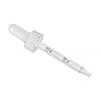 20-400 white ribbed squeeze bulb plastic dropper CRC cap-3 in. pipette 0.66 & 1.33 ml.