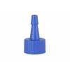 20-410 Blue Ribbed Yorker Style Dispensing Bottle Cap-Blue Tip Cover (no hole)
