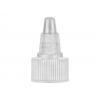 20-410 Natural Ribbed Twist Open Top PP Plastic Dispensing Bottle Cap-.117 in. Orif
