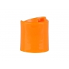 20-410 Orange Translucent Dispensing Bottle Cap Disc-Top Style w/ .265 in. Orifice