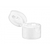 20-410 White Ribbed Snap Top Dispensing Bottle Cap-.125 in. Orifice-KING