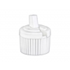 20-410 White Turret Dispensing Bottle Cap w/ .110 in. Orifice (Stock Item)