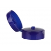 22-400 Blue Dark Translucent Dispensing Flip Top Bottle Cap w/ .250 in. Orifice & 2 in. Diameter (Surplus)