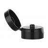 22-400 Black Smooth Dispensing Flip Top PP Plastic Bottle Cap-.230 in. Orifice-1.5 in. Diameter