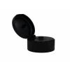 22-400 Black Matte Flip Top PP Plastic Bottle Cap-.244 in. Orif.-1 7/8 in. Dia-HS Liner