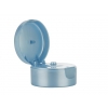 22-400 Blue Light Pearl Dispensing Flip Top PP Plastic Bottle Cap w/ .125 in. Orifice & 2 in. Diameter (Surplus)
